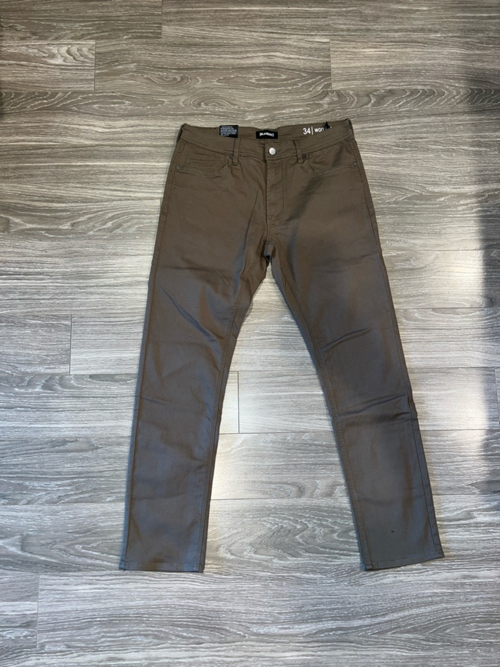 Blank NYC Men’s Slim Straight Jeans in Brown/Green